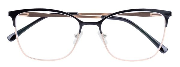 Lesebrille MIA, schwarz-gold, +1.50 dpt mit Etui