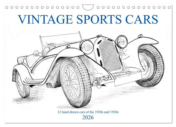 Vintage Sports Cars (Wandkalender 2026 DIN A4 quer), CALVENDO Monatskalender