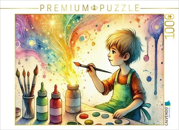 'CALVENDO Puzzle Ein Jahr mit deinem inneren Kind - HD-Leinwand & Puzzle ''Kreativität'' | 1000 Teile Lege-Größe 64x48cm Foto-Puzzle für glückliche Stunden'
