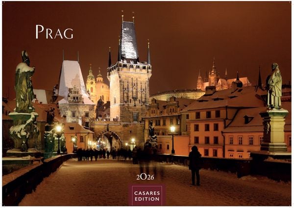 Prag Kalender 2026 – Wandkalender | Fotokalender 35x50cm Grosses Format - Hochwertige Fotos von Prags bekanntesten Bauwerken, historischen Plätzen und