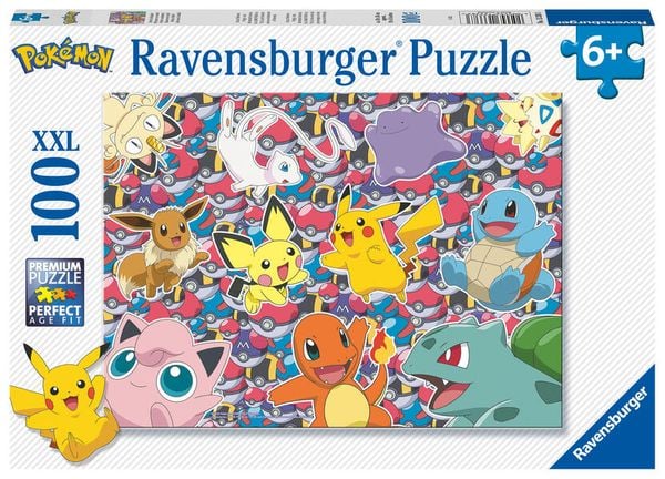 Kinderpuzzle 100 XXL Teile - Pokémon - Bereit zu kämpfen!