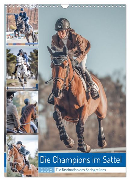 Die Champions im Sattel (Wandkalender 2026 DIN A3 hoch), CALVENDO Monatskalender