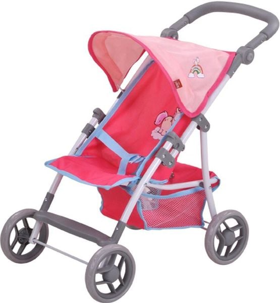 Knorrtoys 80200 - Puppen-Buggy LIBA, Motiv: Einhorn Theodor, 33-59 cm,