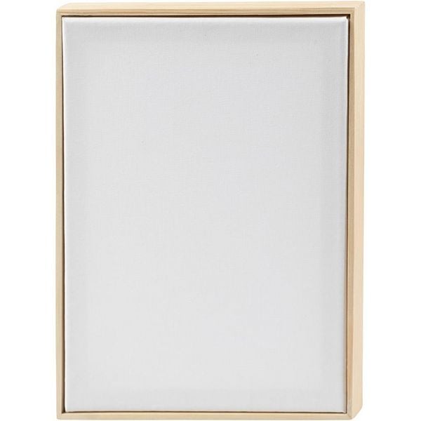 Creativ Company Gespannte Leinwand mit Rahmen, A4, Größe 29,7x21 cm, 280 g, Weiß, 10 Stk
