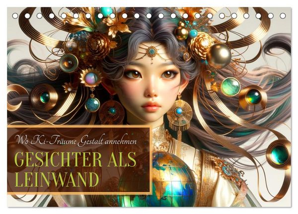 Gesichter als Leinwand (Tischkalender 2026 DIN A5 quer), CALVENDO Monatskalender