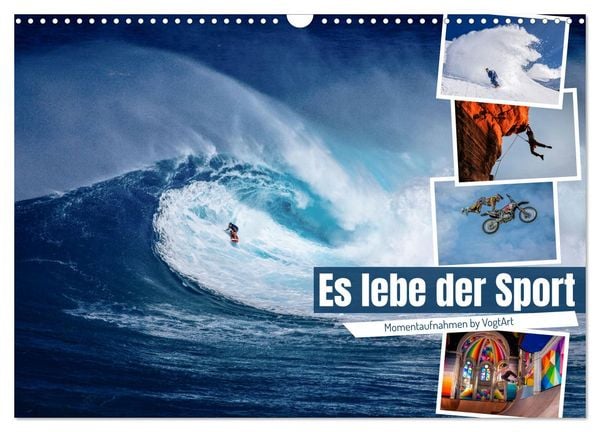 Es lebe der Sport - Momentaufnahmen by VogtArt (Wandkalender 2026 DIN A3 quer), CALVENDO Monatskalender