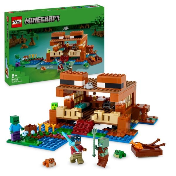LEGO Minecraft 21256 Das Froschhaus, Gamer Spielzeug mit Tierfiguren