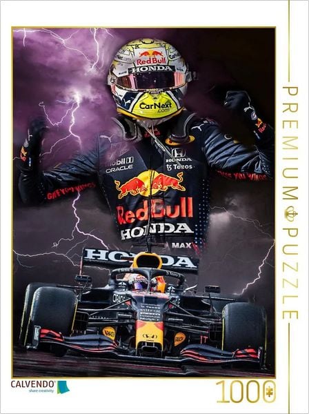 CALVENDO Puzzle Max Verstappen - Formel 1 Weltmeister des Jahres 2021 | 1000 Teile Lege-Größe 64x48cm Foto-Puzzle für glückliche Stunden