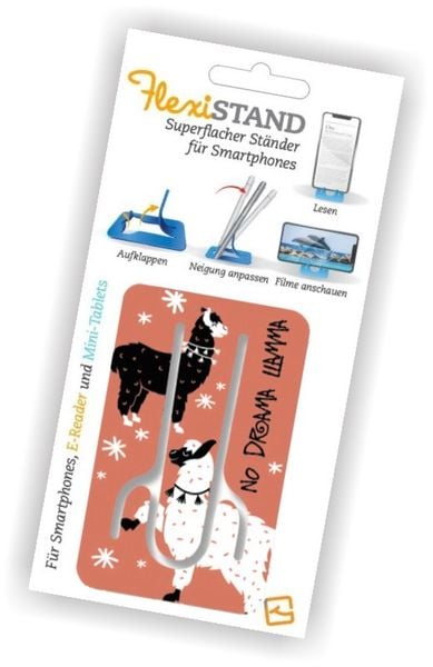 Flexistand Llama - superflacher Aufsteller für Smartphones und Mini-Tablets, Handyhalter