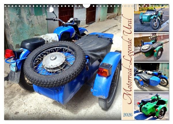 Motorrad-Legende Ural (Wandkalender 2026 DIN A3 quer), CALVENDO Monatskalender