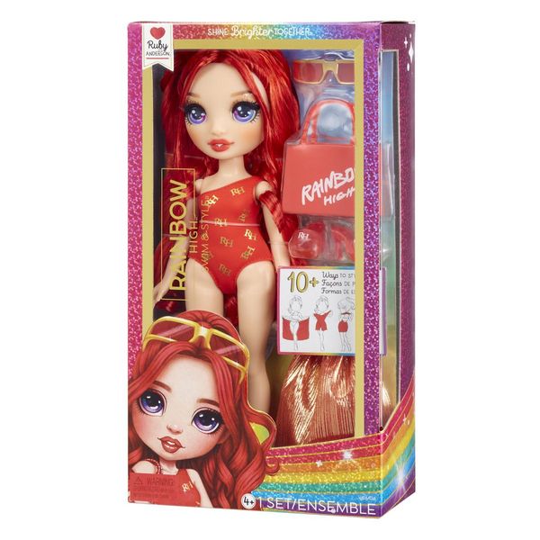 Rainbow High Swim & Style Fashion Doll- Ruby (Red)