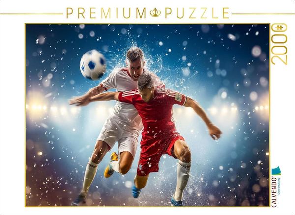 CALVENDO Puzzle Ein Motiv aus dem Kalender Fussball - Zweikampf | 2000 Teile Lege-Größe 90x67cm Foto-Puzzle für glückliche Stunden