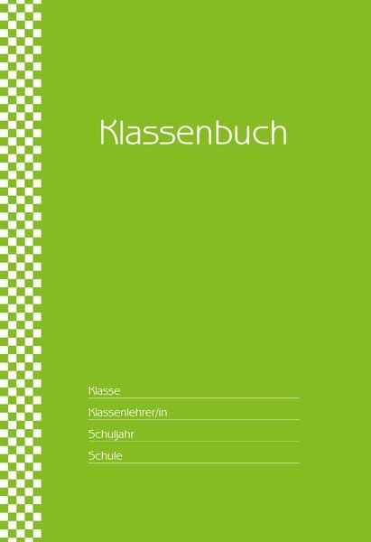 'Klassenbuch ''Standard'', Umschlagfarbe: grün'