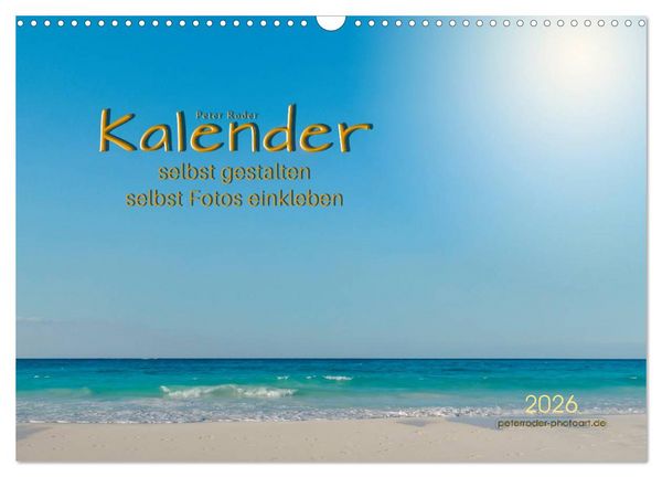 Kalender - selbst gestalten, Fotos selbst einkleben (Wandkalender 2026 DIN A3 quer), CALVENDO Monatskalender
