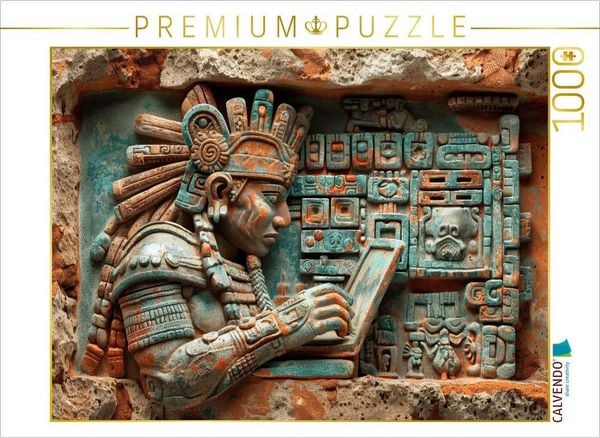 CALVENDO Puzzle Maya mit Laptop | 1000 Teile Lege-Größe 64x48cm Foto-Puzzle für glückliche Stunden