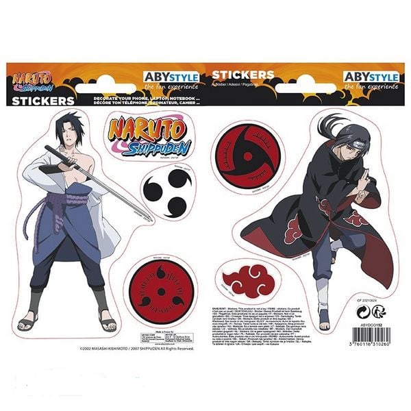 NARUTO SHIPPUDEN Stickers Sasuke/ Itachi x5