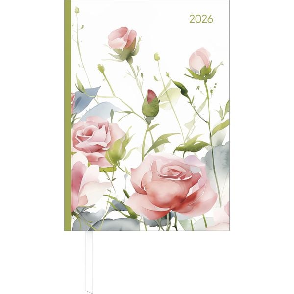 Buchkalender Style Roses 2026 - Büro-Kalender A5 - Cheftimer