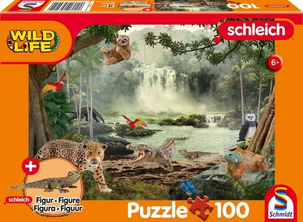 KIPU100T Schleich Wild Life, Im Regenwald mit Add-on