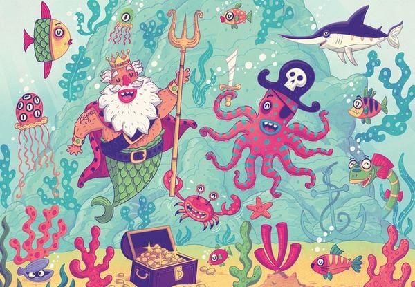 Puzzle Ravensburger Puzzle&Play Piraten 1 2 X 24 Teile