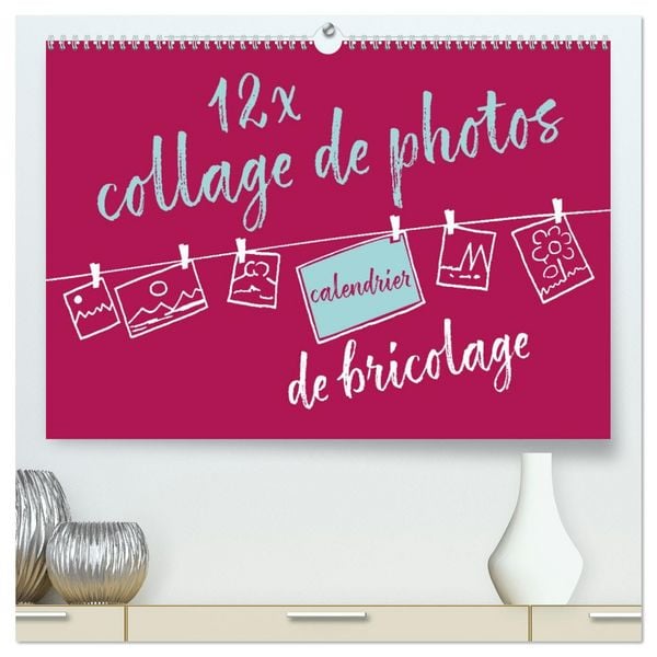 12 x collage de photos - calendrier de bricolage (Calendrier mural 2026 DIN A2 vertical) calendrier de bureau