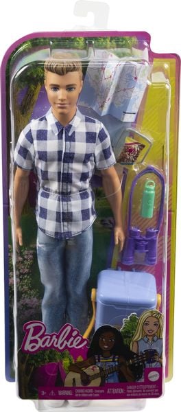 Barbie „Abenteuer zu zweit“ Ken Camping-Puppe und Zubehör. Spielzeug für Kinder ab 3 Jahren
