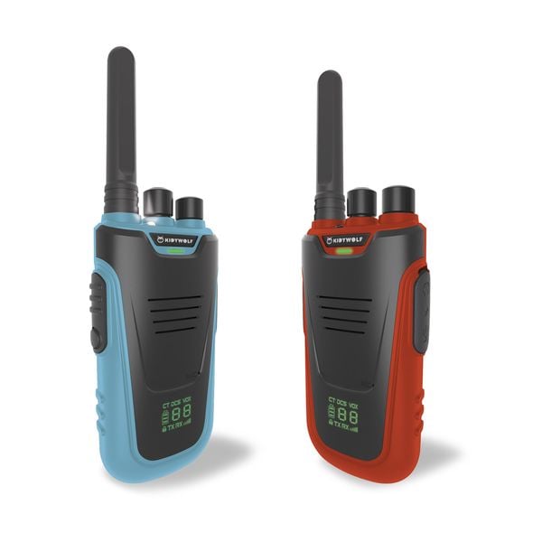 Walkie-Talkies mit Taschenlampe blau/rot
