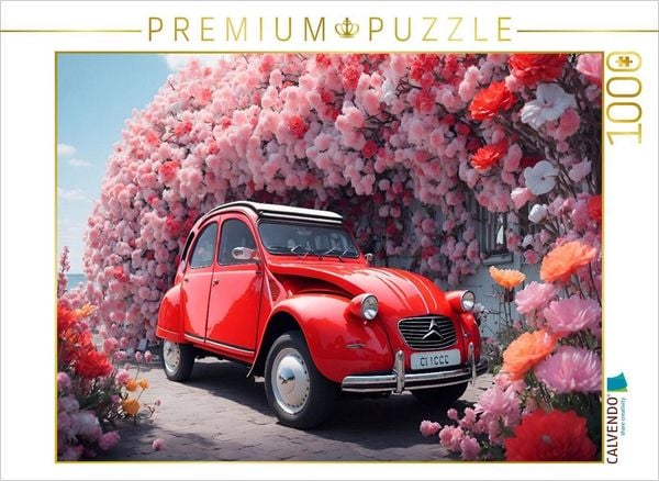 CALVENDO Puzzle Der 2CV alias Ente oder Döschwo ist ein Auto für den kleinen Geldbeutel | 1000 Teile Lege-Größe 64x48cm Foto-Puzzle für glückliche Stunden