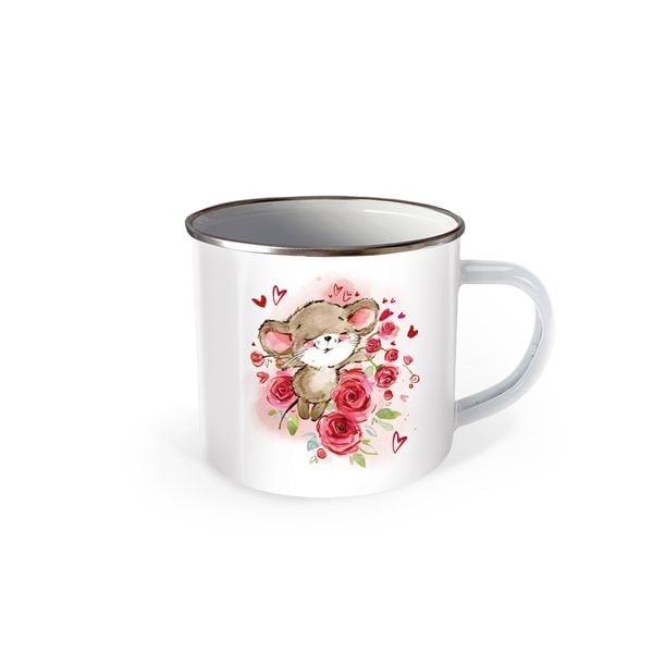 Trötsch Emailletasse Valentinstag