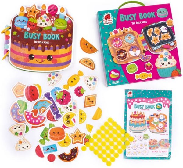 Lernspiel Roter Käfer Busy Book mit Klettverschluss Die Leckereien RK1170-03