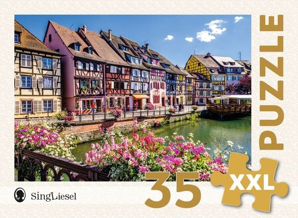 Demenz-Puzzle: Colmar. Das Demenz-Puzzle-Spiel mit 35 Puzzle-Teilen im XXL-Format.