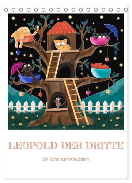 Leopold der Dritte - Ein Kater zum Knuddeln (Tischkalender 2026 DIN A5 hoch), CALVENDO Monatskalender
