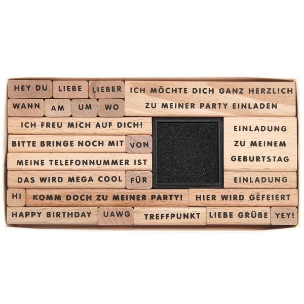 Stempelset Einladung zum Geburtstag