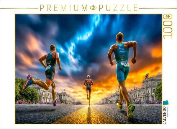 CALVENDO Puzzle Die dritte Disziplin - laufen | 1000 Teile Lege-Größe 64x48cm Foto-Puzzle für glückliche Stunden