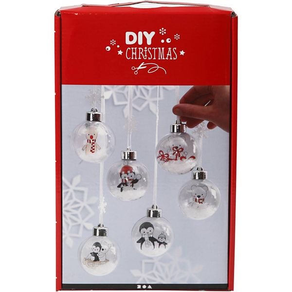 Creativ Company DIY Sets Dekoartikel Zweiteilige Deko-Kugeln, Christbaum-Schmuck, Kreativ Box