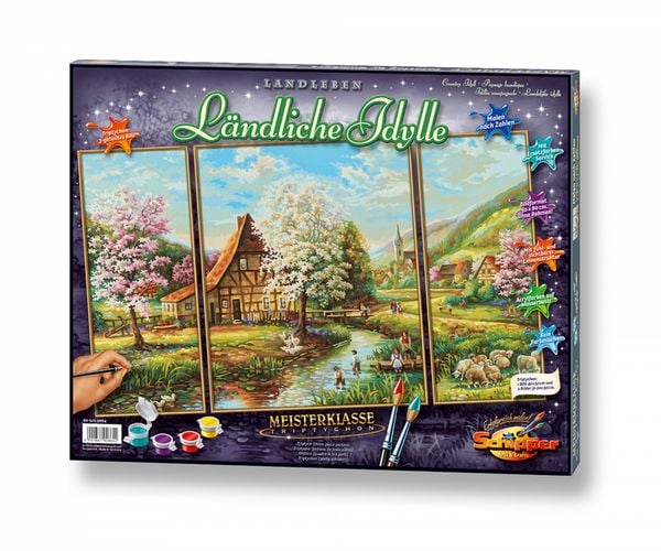 Malen nach Zahlen - Ländliche Idylle (Triptychon)