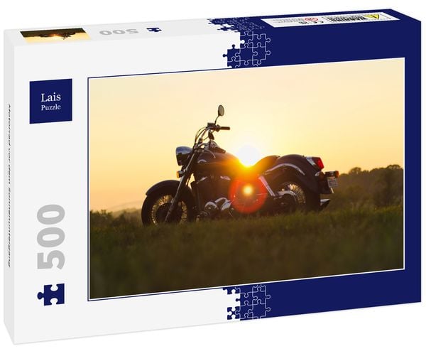 Lais Puzzle Motorrad vor dem Sonnenuntergang 500 Teile
