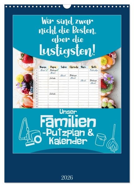 Unser Familien-Putzplan & Kalender 2026 (Wandkalender 2026 DIN A3 hoch), CALVENDO Monatskalender