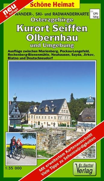 Wander- Ski- und Radwanderkarte Osterzgebirge, Kurort Seiffen, Olbernhau und Umgebung 1 : 35 000