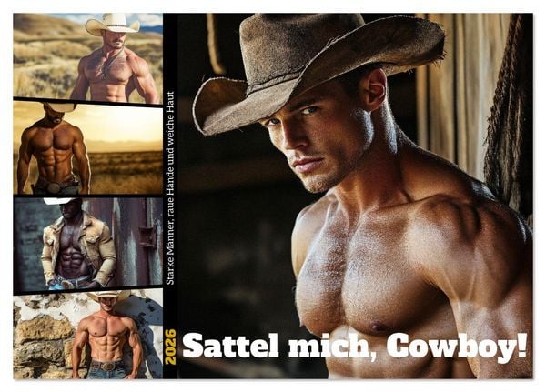 Sattel mich, Cowboy! (Tischkalender 2026 DIN A5 quer), CALVENDO Monatskalender