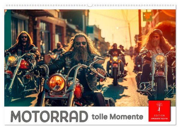 Motorrad tolle Momente (Wandkalender 2026 DIN A2 quer), CALVENDO Monatskalender