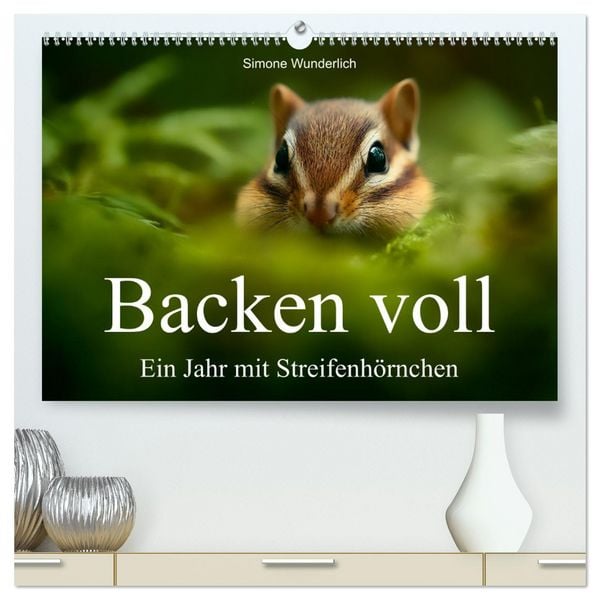 Backen voll - Ein Jahr mit Streifenhörnchen (hochwertiger Premium Wandkalender 2026 DIN A2 quer), Kunstdruck in Hochglanz