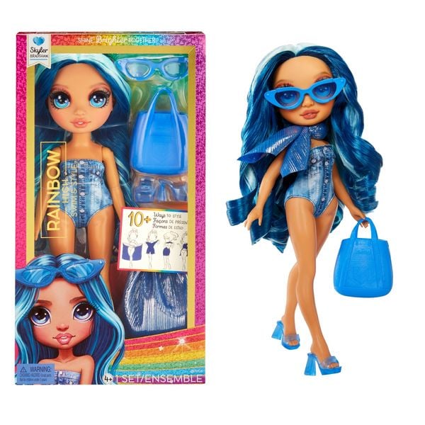 Rainbow High Swim & Style Fashion Doll- Skyler (Blue)