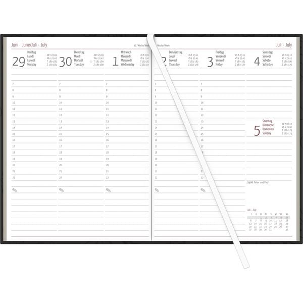 Wochenbuch 2026 - farbig sortiertes Bundle - 1W/2S - 14,6x21 - Blauer Engel - Büro-Kalender - 766-0701