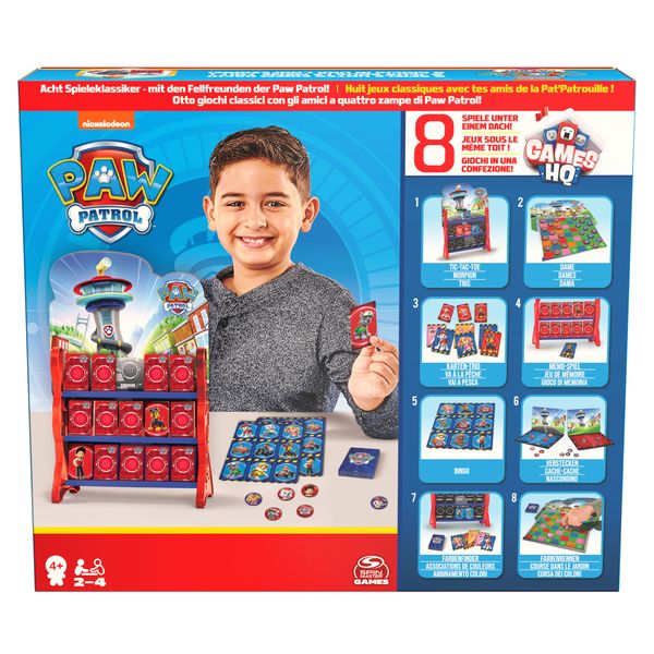 Spin Master Games - Paw Patrol: Games HQ - Spielesammlung mit 8 spaßigen Kinderspielklassikern für 2-4 Fellfreunde ab 4 Jahren