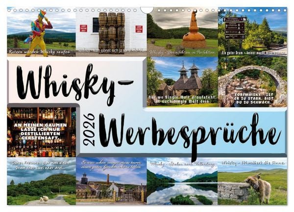 Whisky-Werbesprüche (Wandkalender 2026 DIN A3 quer), CALVENDO Monatskalender