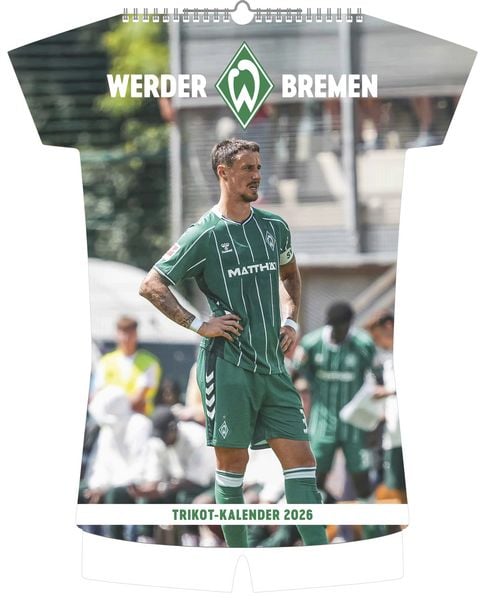 Werder Bremen 2026 - Trikotkalender - Fan-Kalender - Fußball-Kalender - 34,1x42 - Sport