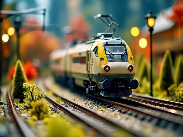CALVENDO Puzzle Eleganz auf Gleisen. Die Modelleisenbahn für Visionäre. | 1000 Teile Lege-Größe 64x48cm Foto-Puzzle für glückliche Stunden
