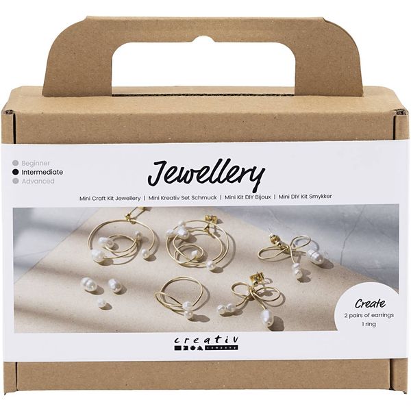 Creativ Company Mini Kreativ Set Schmuck, Drahtohrringe, Vergoldet