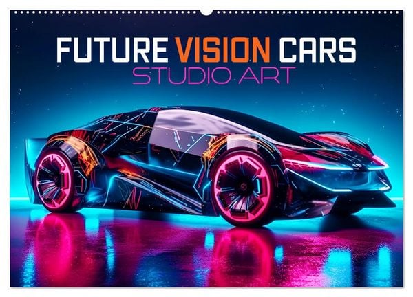 Future Vision Cars-Studio Art (Wandkalender 2026 DIN A2 quer), CALVENDO Monatskalender