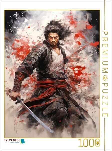 CALVENDO Puzzle Der willensstarke Samurai | 1000 Teile Lege-Größe 64x48cm Foto-Puzzle für glückliche Stunden
